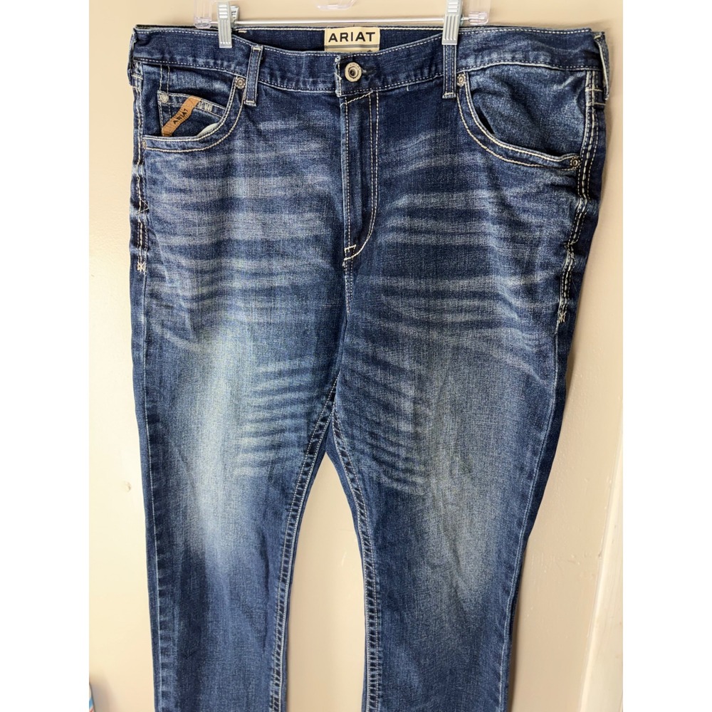 Ariat M4 Relaxed Boot Cut Jeans Mens 44x32 Dark Wash Western Denim